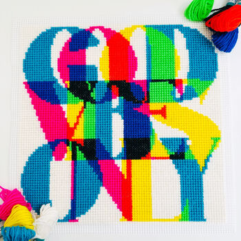 Good Vibes Only Chunky Cross Stitch Kit, 3 of 5