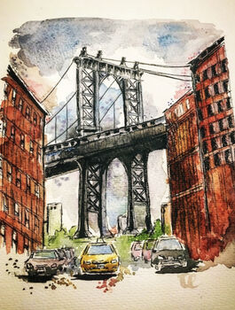 Brooklyn Watercolour Art Print, 2 of 2