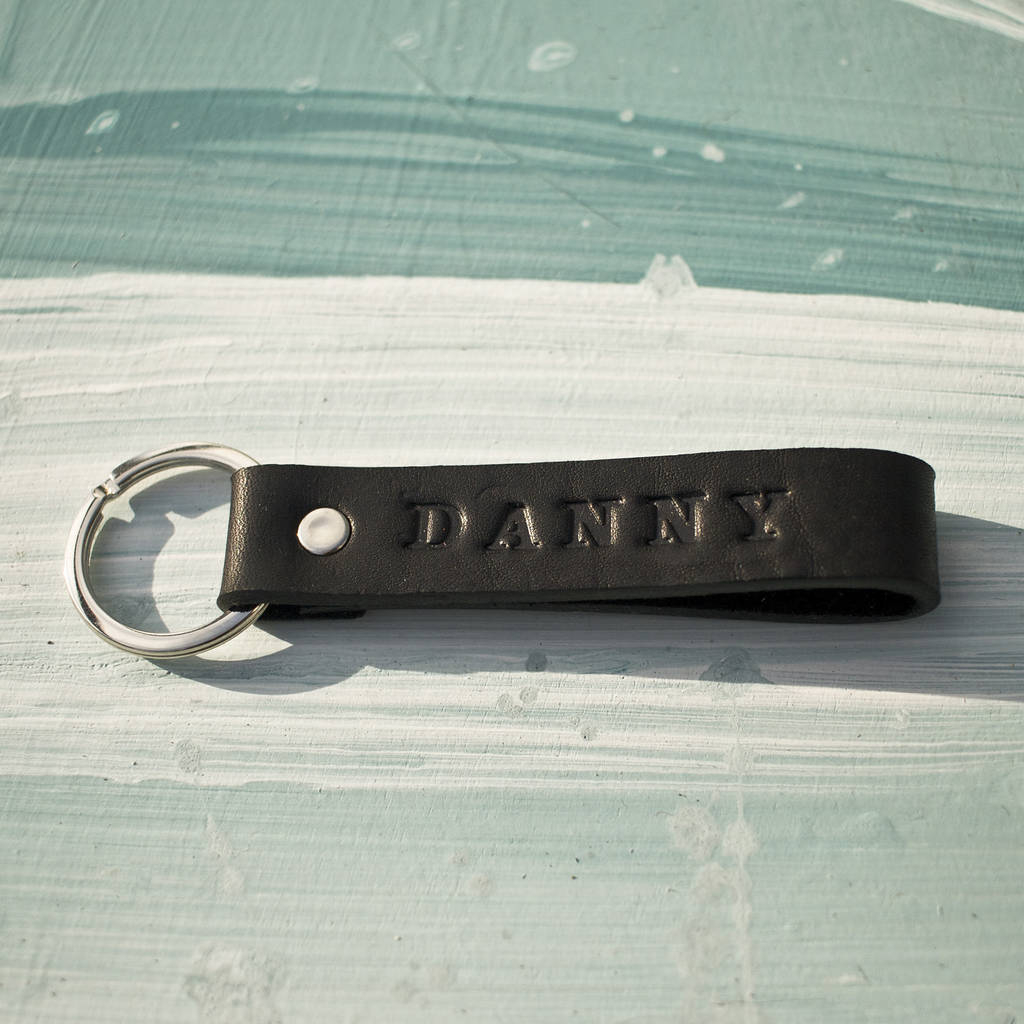 Leather Personalised Keyring By Swag And Tassel