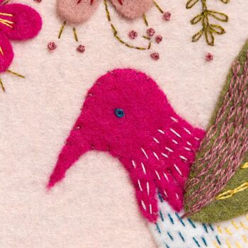 Hummingbird Felt Appliqué Hoop Kit, 2 of 6