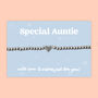 Special Auntie Heart Charm Stretch Bracelet, Stainless Steel, thumbnail 1 of 4