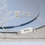 Sterling Silver Cancer And Engraved Name Bracelet, thumbnail 3 of 9