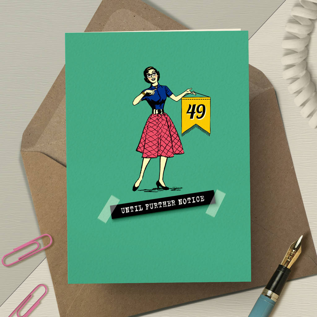 Funny 50th Birthday Card Milestone Denial By The Typecast Gallery 