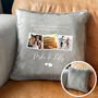 Personalised Couples Three Photo Faux Fur Cuddle Cushion, thumbnail 1 of 3