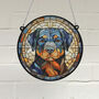 Rottweiler Stained Glass Effect Suncatcher, thumbnail 1 of 6