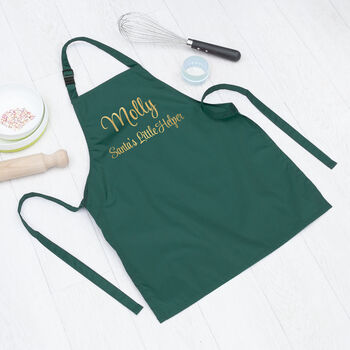 Personalised Kid's Santa's Little Helper Apron, 12 of 12