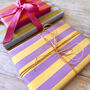 Luxury Bright Stripes Birthday Wrapping Paper, thumbnail 5 of 11