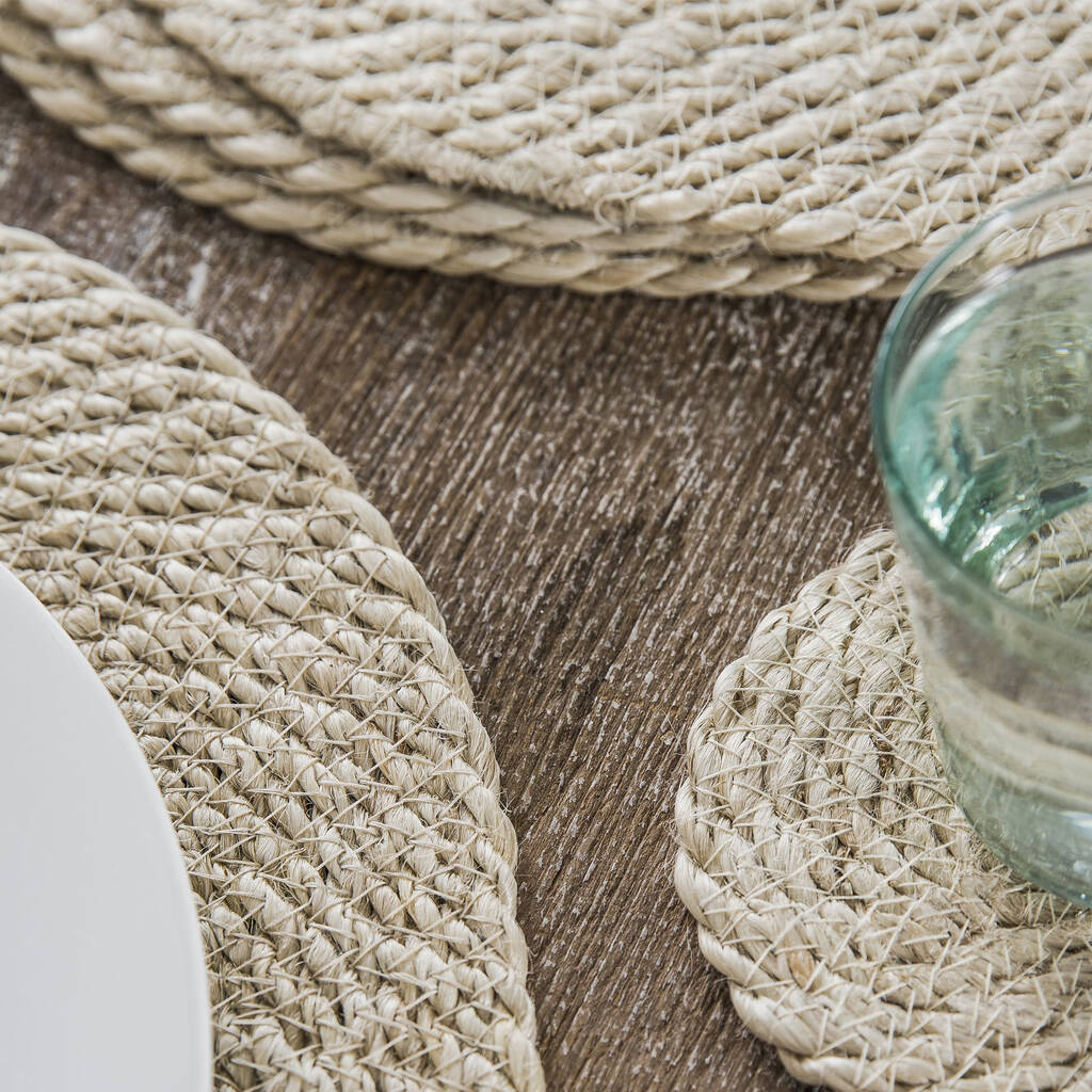 Set Of Four Jute Placemats By all things Brighton beautiful