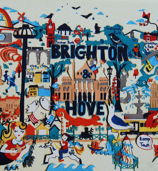 'Brighton Map', Brighton Print, Limited Edition Print, 2 of 6