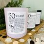 Personalised 50th Anniversary Years And Counting Candle, thumbnail 1 of 11