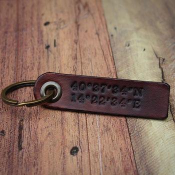 Personalised Leather Key Fob, 2 of 4