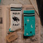 Retro Stripe Tube Sock Multipack In Turquoise And Cream, thumbnail 3 of 7