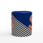 Alphabet Initial Letter Ceramic Mug Coffee Cup Blue, thumbnail 3 of 3