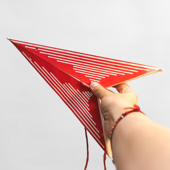 Metro Red Striped Paper Star Lantern – 60cm, 3 of 4