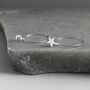 Sterling Silver Star And Moon Hoop Earrings, thumbnail 2 of 6