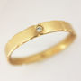 9ct Gold Diamond Ring With Nibbled Edges, thumbnail 1 of 3