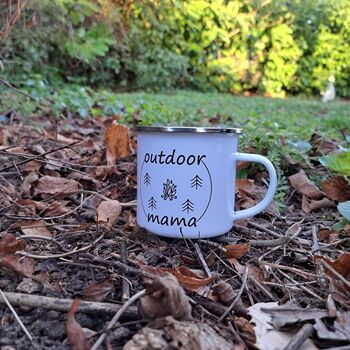 Outdoor Mama Enamel Mug, 3 of 4