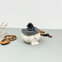 Black And White Halloween Pumpkin Bowl, thumbnail 8 of 12