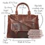 Brown Leather Women's Luxury Travel Bag, thumbnail 5 of 5