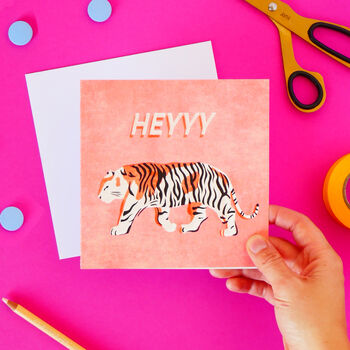 'Heyy Tiger' Greetings Card, 2 of 5