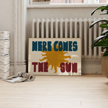 Here Comes The Sun Hand Painted Wall Art Print, 2 of 7
