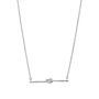 Sterling Silver Bar And Chain Friendship Knot Necklace, thumbnail 3 of 5