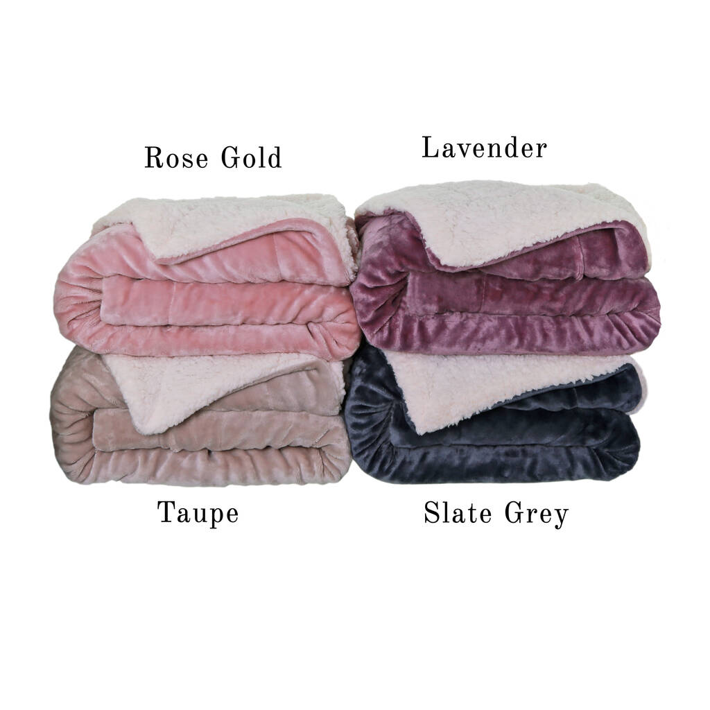 Personalised Super Soft Sherpa Blanket By Duncan Stewart