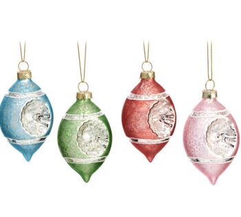 Set Of Four Pastel Vintage Style Baubles, 2 of 2