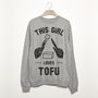 This Girl Loves Tofu Women's Slogan Sweatshirt, thumbnail 3 of 3