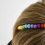 Rainbow Felt Ball Headband, thumbnail 3 of 5