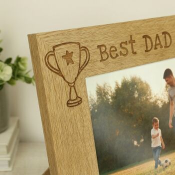 Fathers Day Gifts Engraved Photo Frame 6x4, 2 of 7
