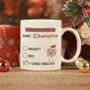 Santa's Naughty Christmas List Mug, thumbnail 5 of 7