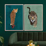 Custom Personalised Cheetah Wearing Heels Art Print, thumbnail 5 of 10
