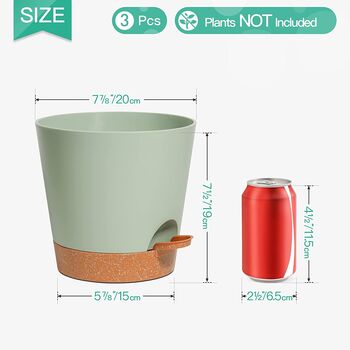 Three Packs White Self Watering Plant Pot, 2 of 8