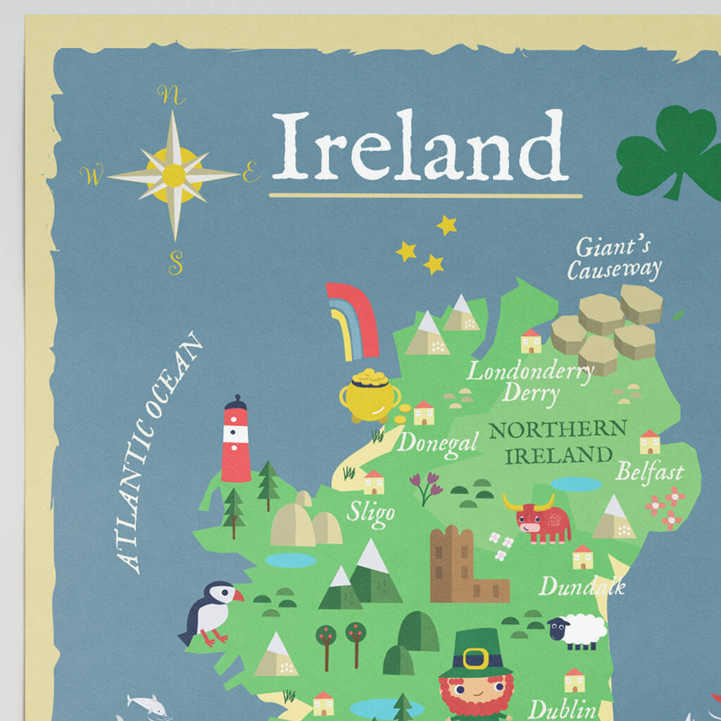 Map Ireland For Kids