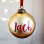 Matte Gold Glass Personalised Bauble, thumbnail 1 of 4