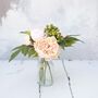 Peony And Green Berry Artificial Garden Bouquet, thumbnail 2 of 5