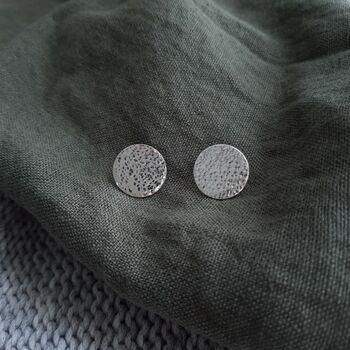 Honesty Hammered Circle Earrings, 3 of 6