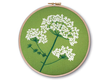 Queen Anne Lace Embroidery Hoop Craft Kit, 5 of 7