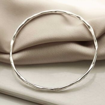 Sterling Silver Ripple Bangle, 6 of 7