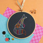 Black Fox Embroidery Kit, thumbnail 1 of 5