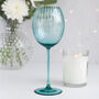 Turquoise Handblown White Wine Glass, thumbnail 1 of 2