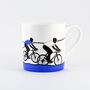 White Jersey Cycling Mug, thumbnail 1 of 2