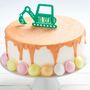 Personalised Digger Birthday Cake Topper, thumbnail 1 of 5