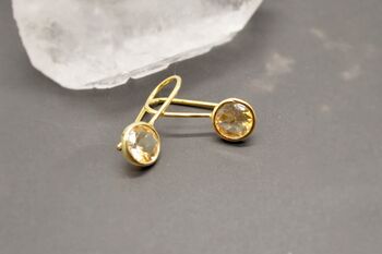 Citrine Earrings, Sterling Silver Earrings, 2 of 11