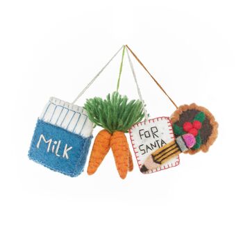 Handmade Christmas Eve Essentials Hanging Decorations, 7 of 7