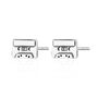 Sterling Silver Cassette Tape Stud Earrings, thumbnail 2 of 4