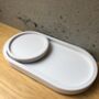 Oval Coaster Display Tray | Concrete Jesmonite, thumbnail 7 of 9