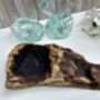 Molten Glass Mini Vase And Tealight Set On Teak Root Base, thumbnail 11 of 12