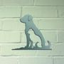 Dog And Cat Silhouette Steel Garden Sculpture, thumbnail 3 of 3